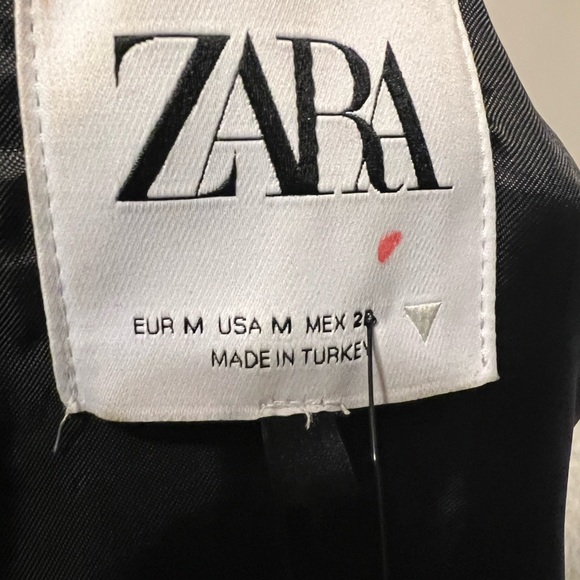 ZARA Cropped tweed textured Blazer Jacket - Picture 6 of 8